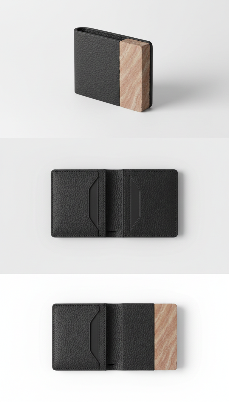 Cardholder With Sandstone Accent