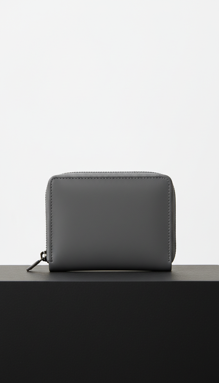 White Leather Minimalist Card Case