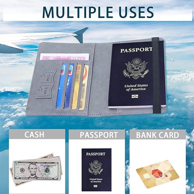 Slim Leather Travel Passport Wallet
