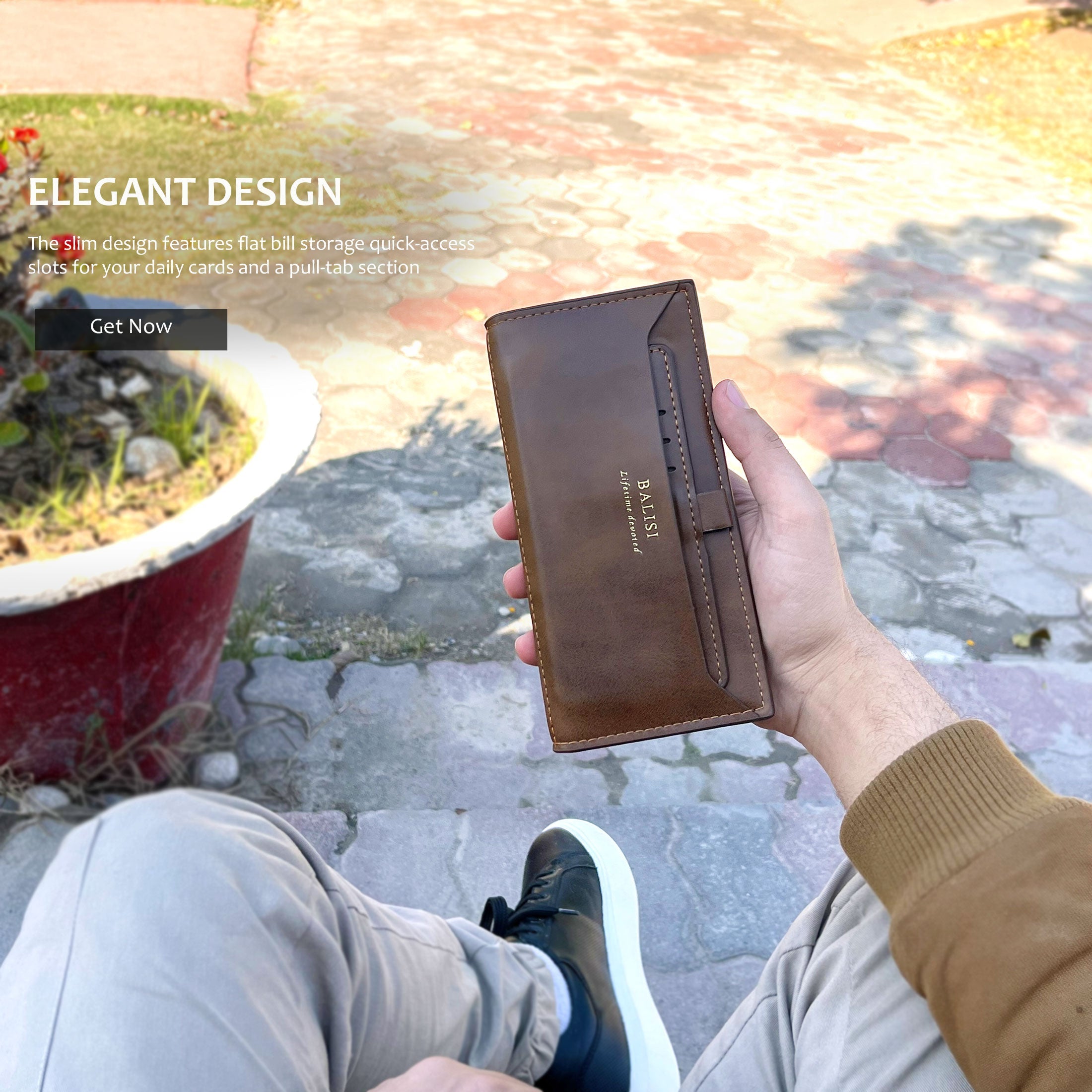 New Balisi Imported long Leather Wallet