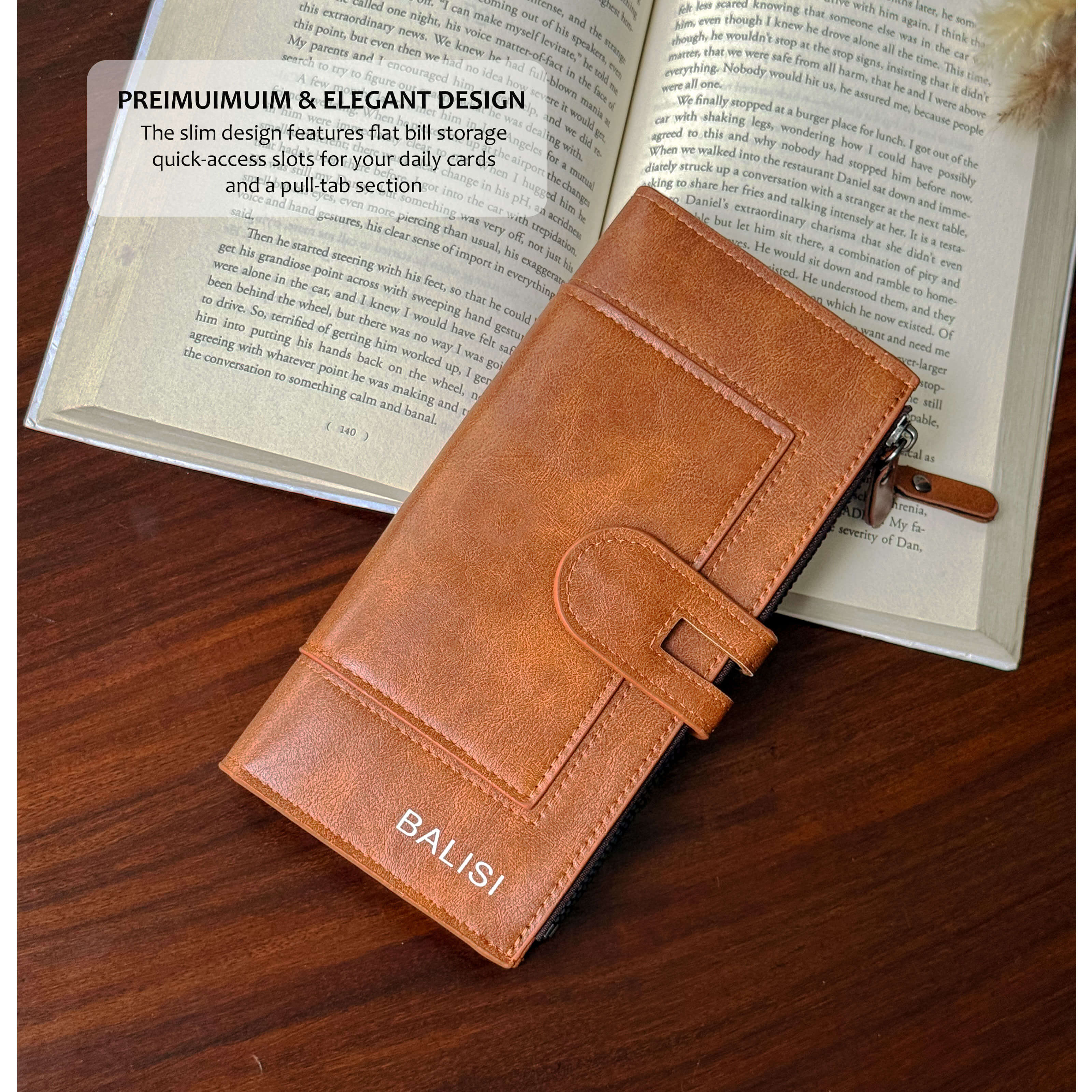 Imperial Zip Leather Wallet