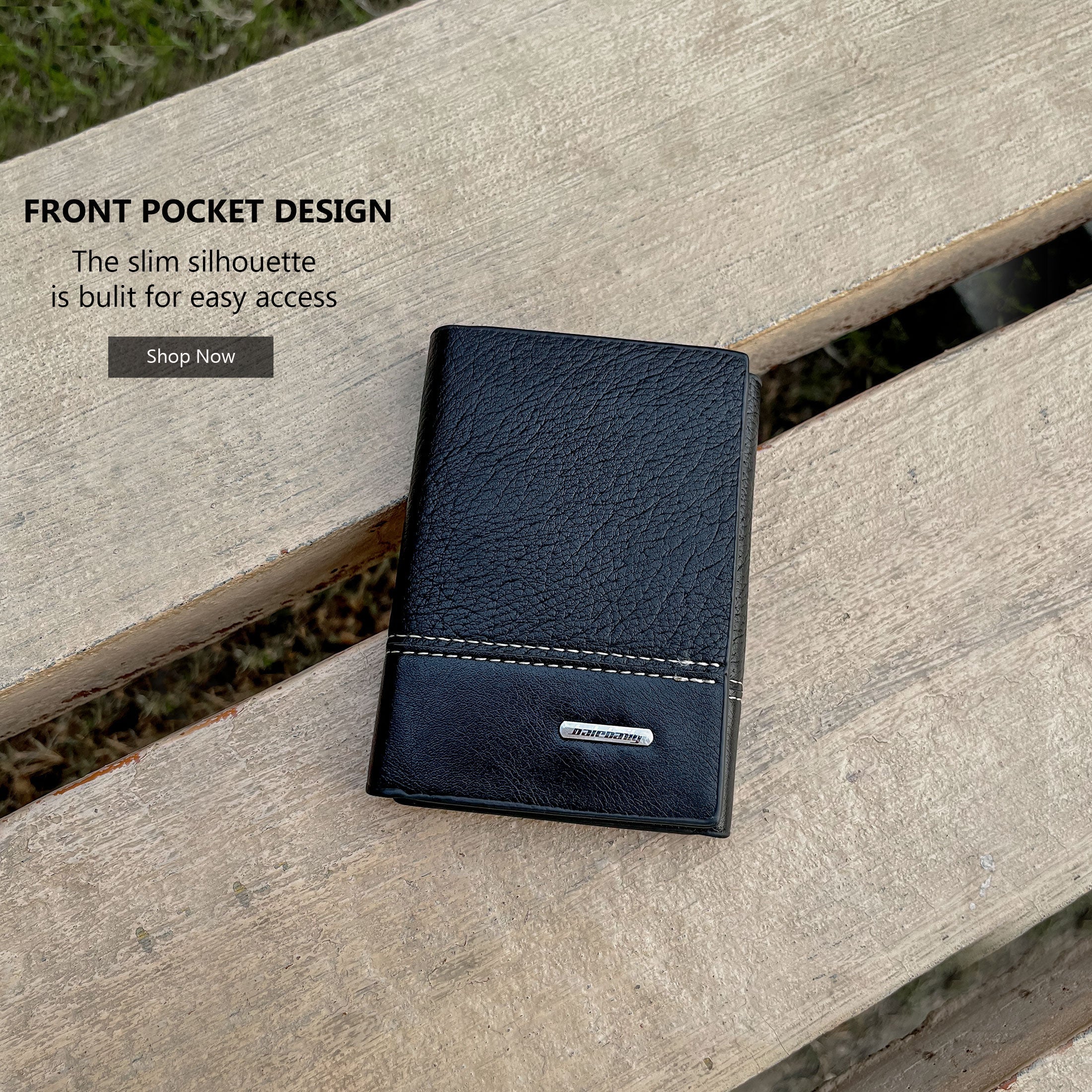 New Balebaily Trifold Leather Wallet