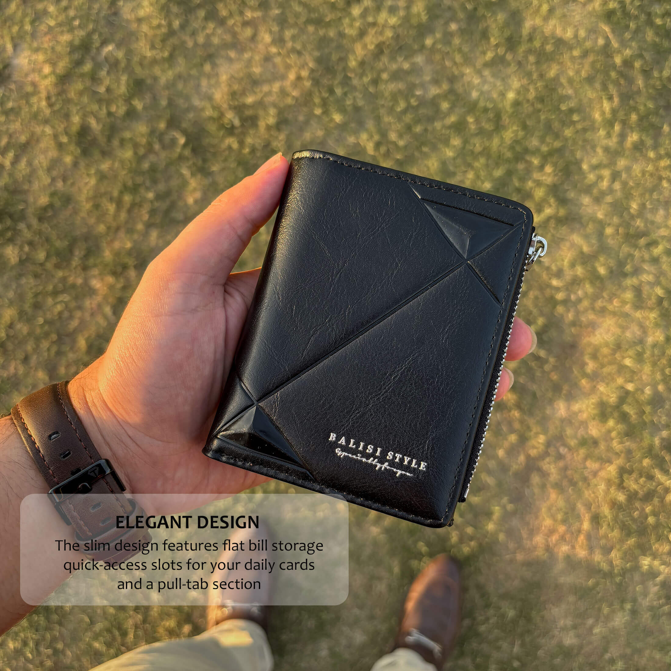 Crafted Balisi Imported Zipper Wallet
