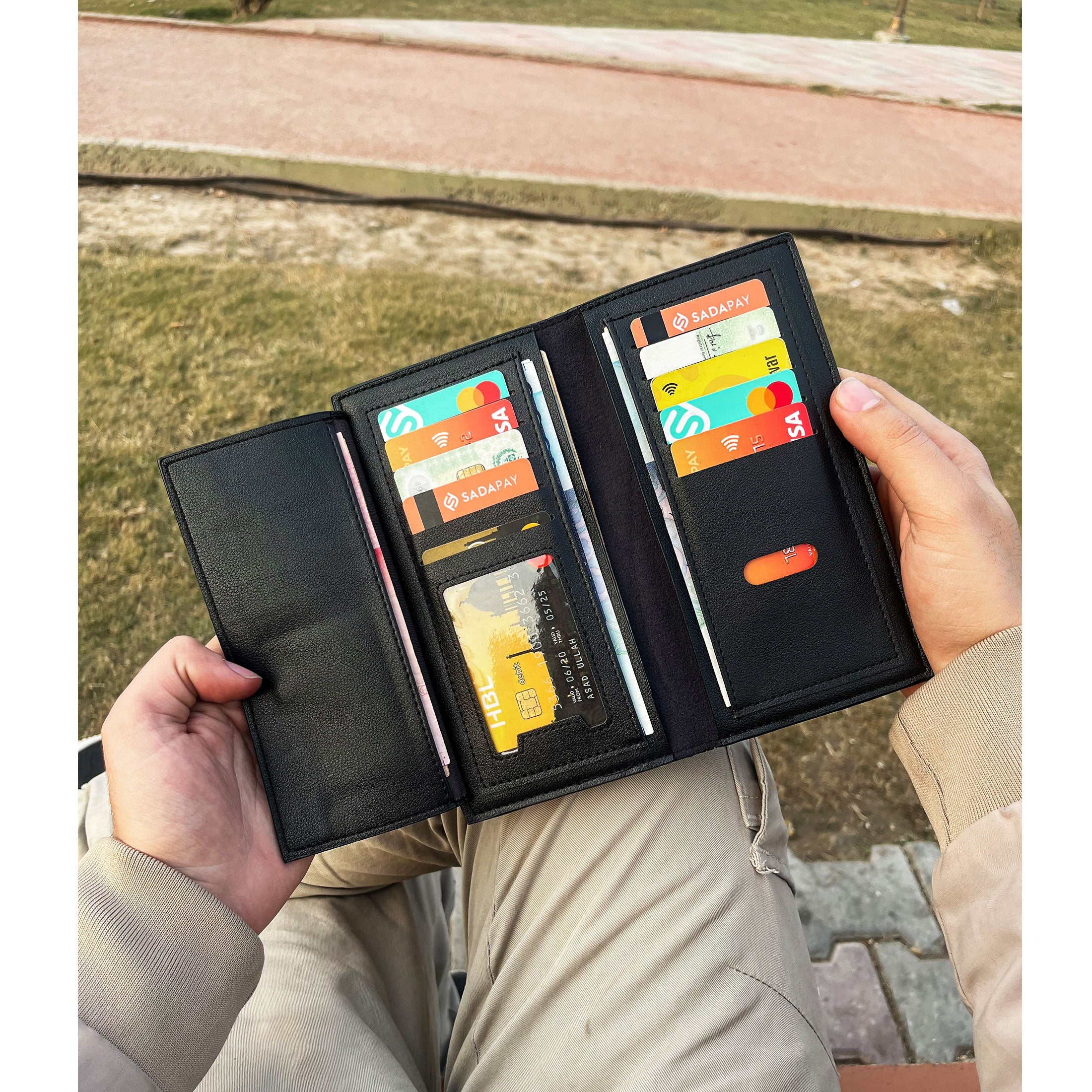 Imported Long Trifold Wallet For Cash & Cards