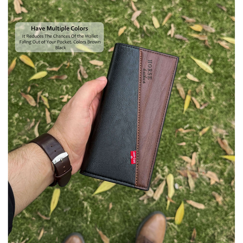 New Long Horse Leather Wallet ( Imported )