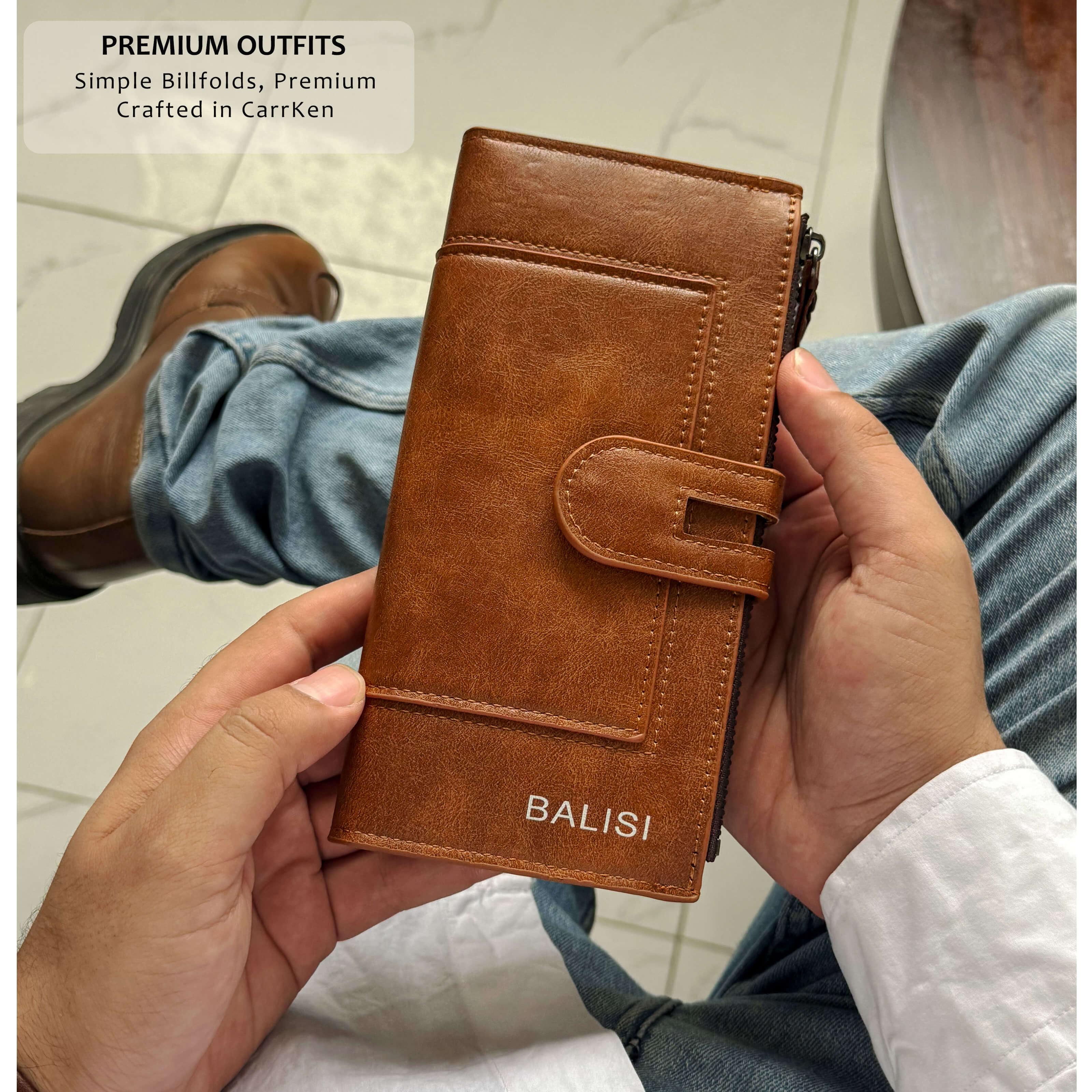 Imperial Zip Leather Wallet