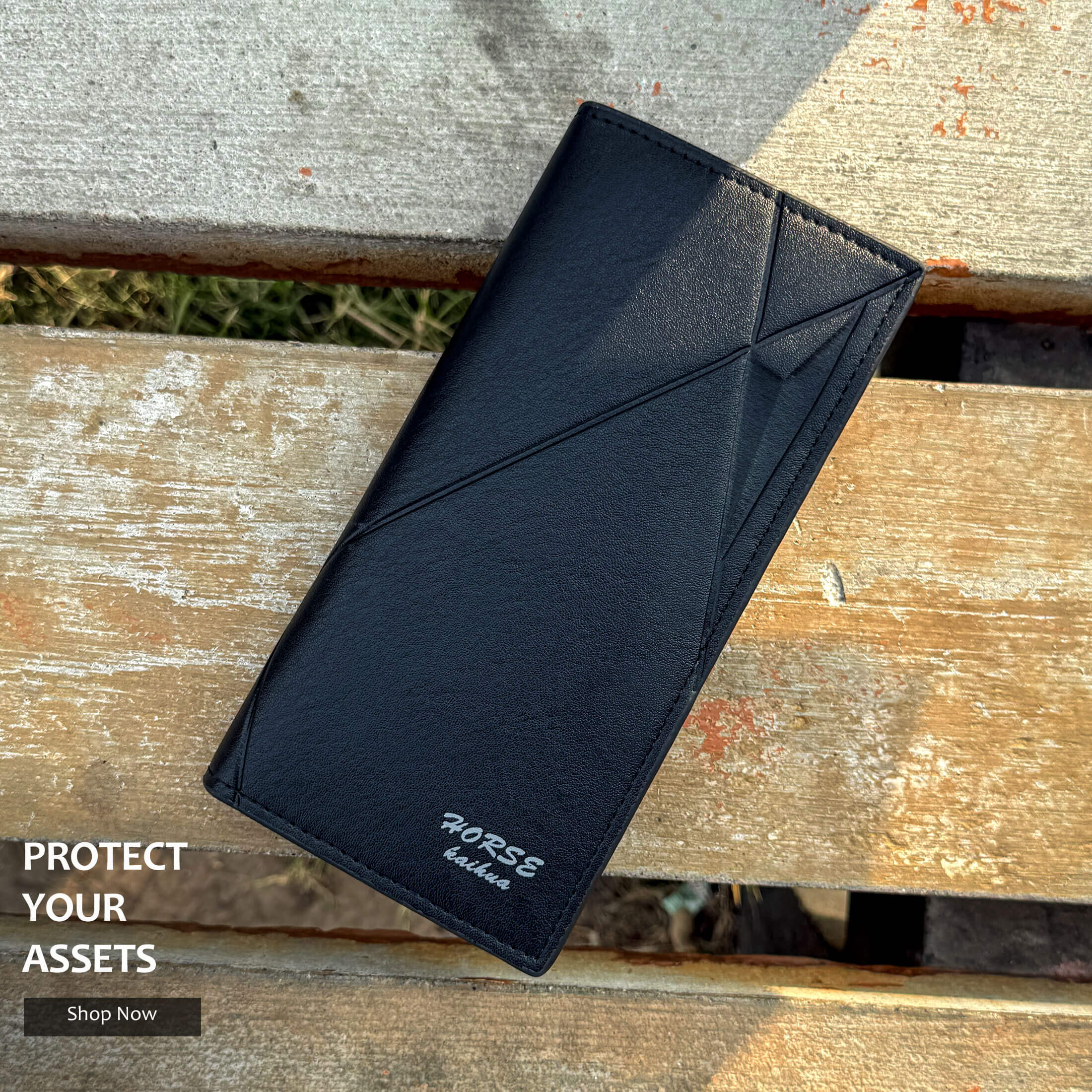 New Imported Long Leather Trifold Wallet For Cash & Cards